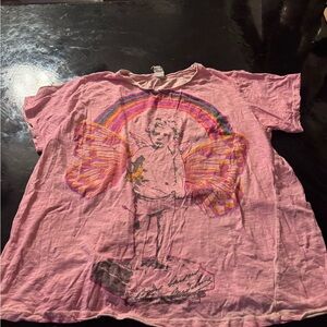 Magnolia Pearl Pink Graphic Tee with Rainbow Design